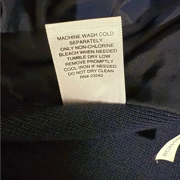 New York & Company Women's Navy Blue Jacket, Gold Zippers, Two Pockets, Size XL - Picture 11 of 11